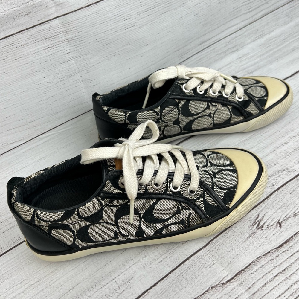 Womens Coach Barrett Signature Canvas black Sneakers size 5.5 - Picture 15 of 15